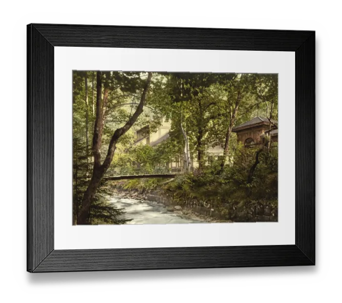 Framed Print : The Promenade of Wildbad in the Black Forest Framed Print : The Promenade of Wildbad in the Black Forest