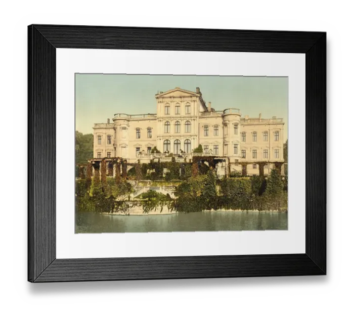 Framed Print : Putbus Castle was the former manorial seat of the Princes of Putbus in the eponymous town of Putbus on the island of