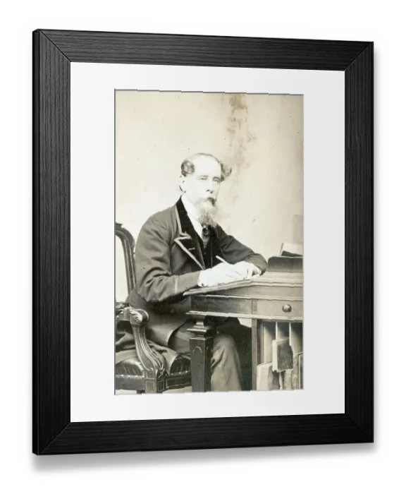 Framed Print : Charles John Huffam Dickens, pseudonym also Boz Framed Print : Charles John Huffam Dickens, pseudonym also Boz
