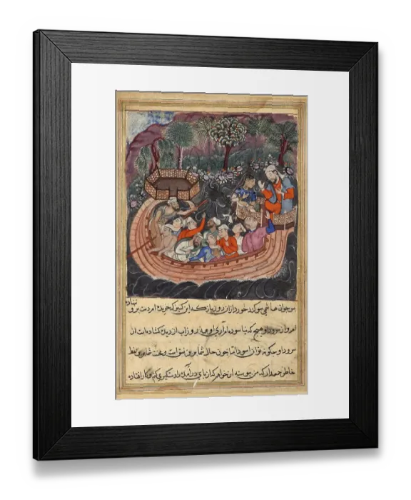 Framed Print : The young man of Baghdad reveals his true identity to the Hashimi