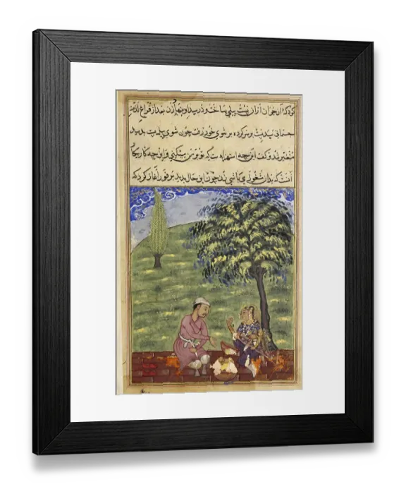 Framed Print : The unfaithful woman explaining the presence of the teigelefant