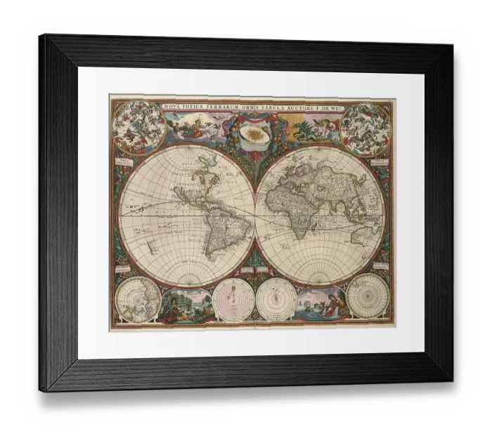 Framed Print : Nova totius terrarum orbis tabula Framed Print : Nova totius terrarum orbis tabula