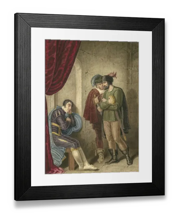 Framed Print : King Richard III, Clarence and the Two Assassins