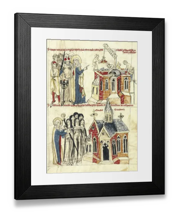 Framed Print : St Hedwig and the new convent, Bamberg nuns settle in the new convent Framed Print : St Hedwig and the new convent, Bamberg nuns settle in the new convent