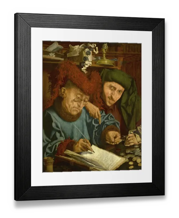 Framed Print : Tax collector in the Middle Ages Framed Print : Tax collector in the Middle Ages