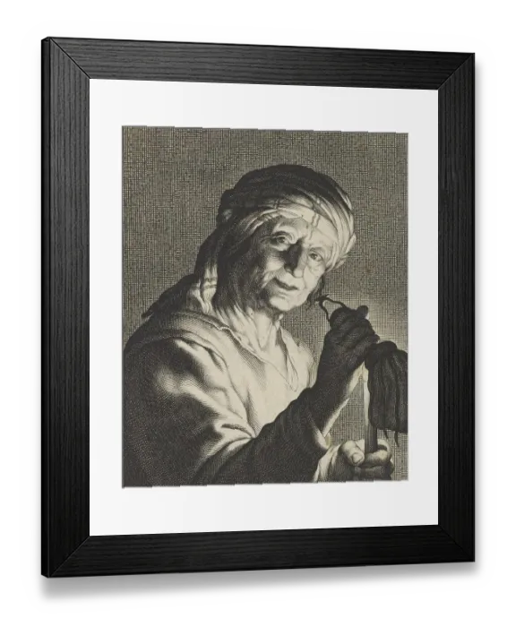 Framed Print : Woman with an empty purse and a candle