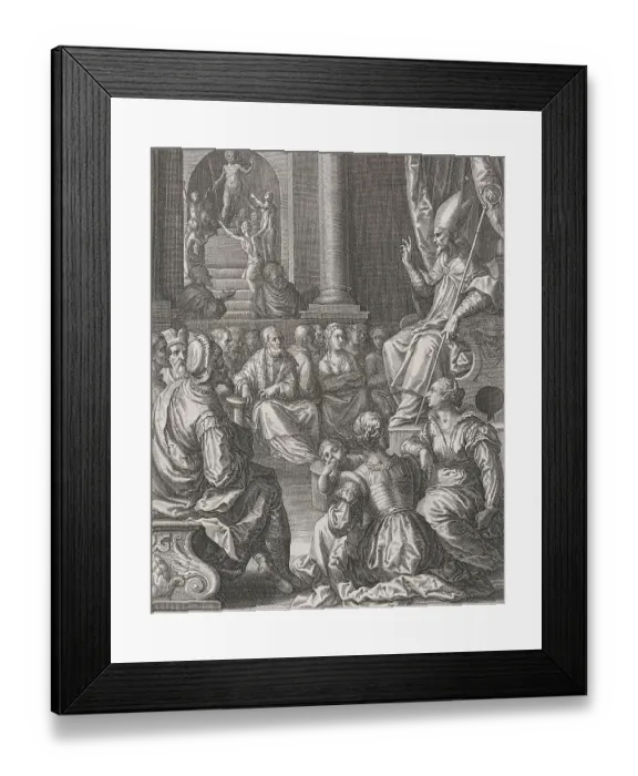 Framed Print : St. Otto of Bamberg Celebrates the Pagans of Pomerania