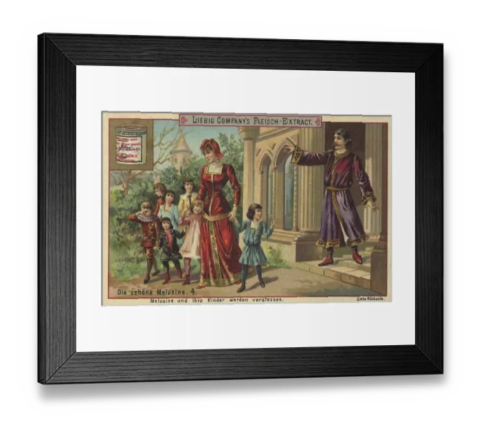 Framed Print : Melusine and her children are cast out
