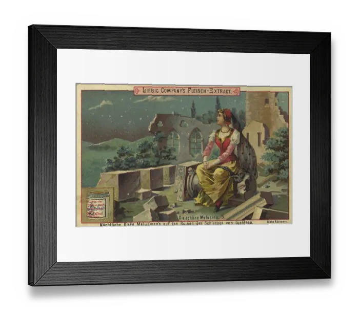 Framed Print : Nocturnal Lamentation of Melusine on the Ruins of Lusignan Castle
