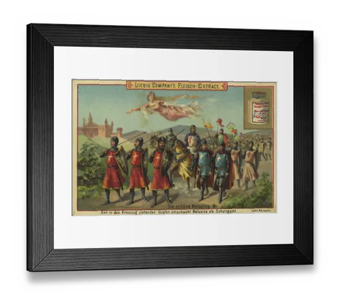 Framed Print : The crusading count is surrounded by Melusine as a protective spirit Framed Print : The crusading count is surrounded by Melusine as a protective spirit