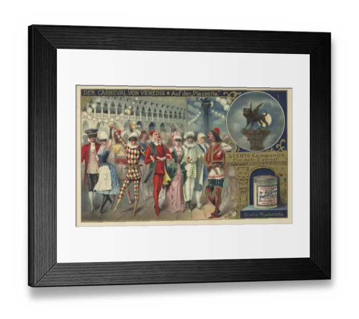 Framed Print : On the Piazetta, digitally restored reproduction of a public domain collective picture from ca 1900