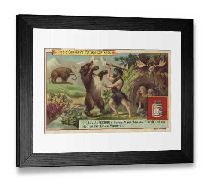 Framed Print : Diluvial period, people of the ice age