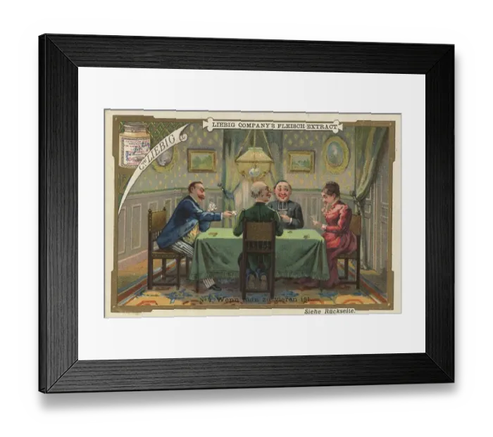 Framed Print : When there are four of you, four people playing cards