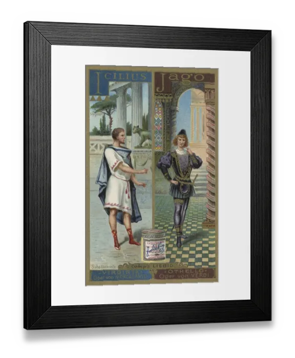 Framed Print : Icilius from the opera Virginia by Mercadante and Iago