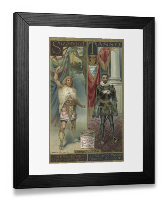 Framed Print : Siegmund, from Die Walkuere by Richard Wagner and Tasso from Torquato Tasso by Donizetti