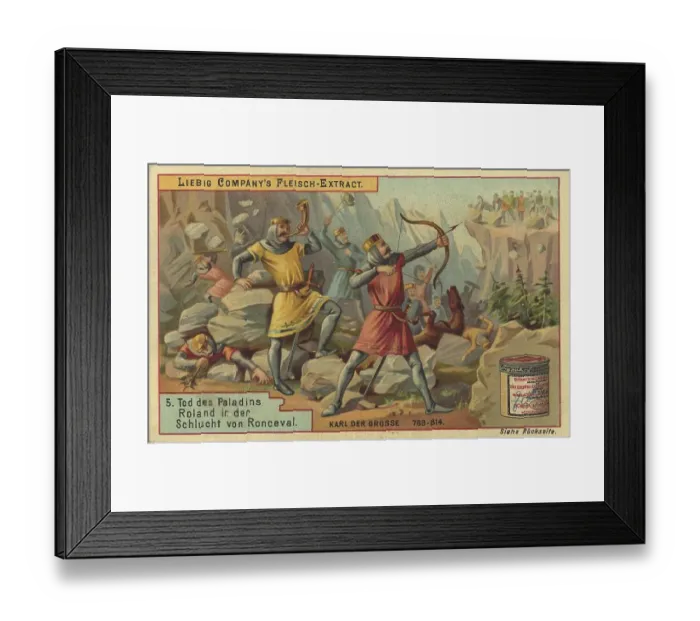 Framed Print : Death of the paladin Roland in the gorge of Ronceval Framed Print : Death of the paladin Roland in the gorge of Ronceval