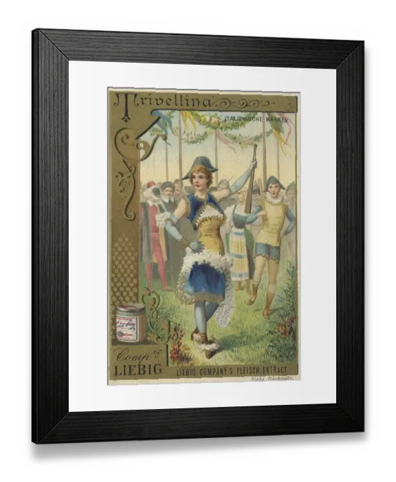 Framed Print : Trivellina, Italian mask of the theatre