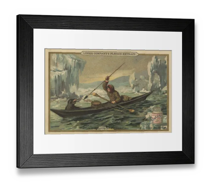 Framed Print : Kayak, Greenlandic fishing boat