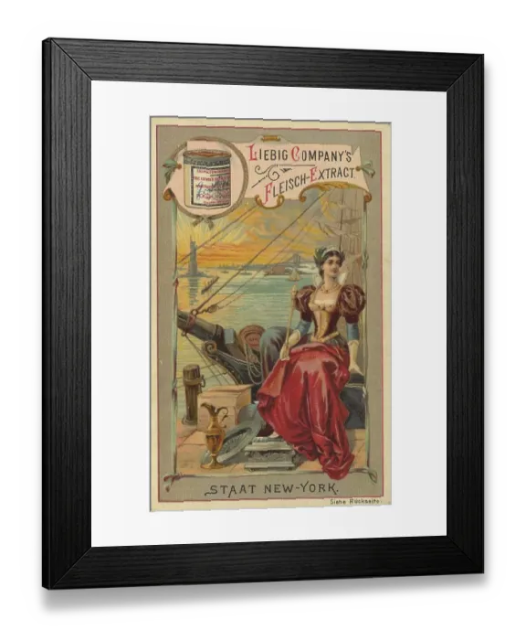 Framed Print : New York, digitally restored reproduction of a public domain collective picture from ca 1900