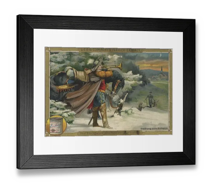 Framed Print : Liebig picture series Der Trompeter von Saeckingen (The Trumpeter of Saeckingen)