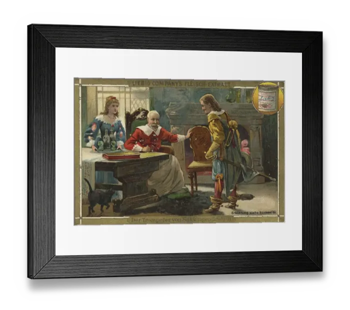 Framed Print : Liebig picture series Der Trompeter von Saeckingen (The Trumpeter of Saeckingen)
