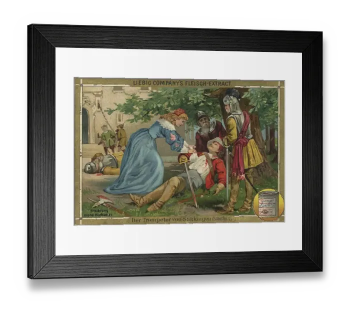 Framed Print : Liebig picture series Der Trompeter von Saeckingen (The Trumpeter of Saeckingen)