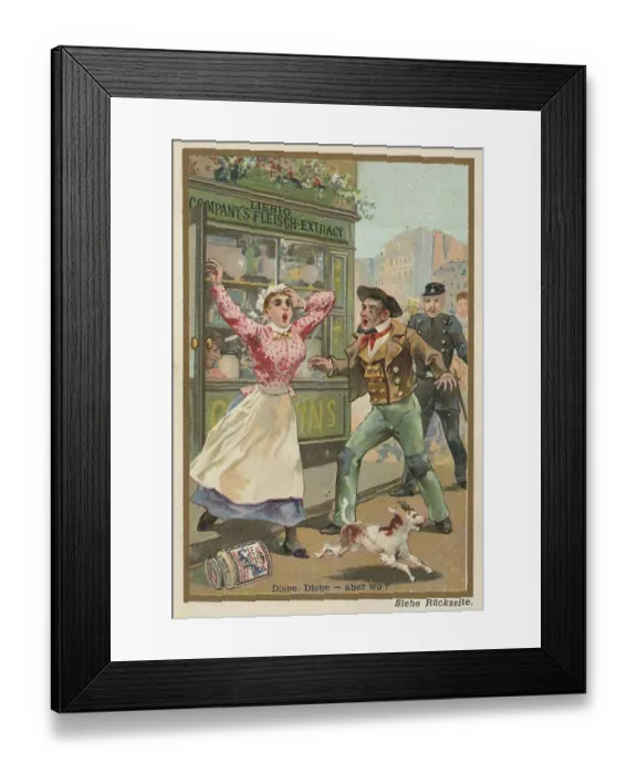Framed Print : Thieves, thieves, but where?, digitally restored reproduction of a public domain collective picture from ca 1900 Framed Print : Thieves, thieves, but where?, digitally restored reproduction of a public domain collective picture from ca 1900