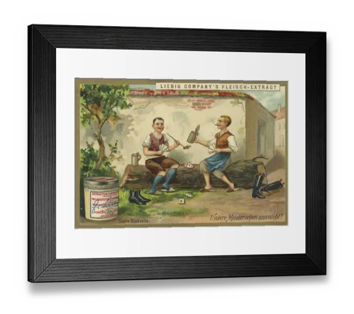 Framed Print : Our masters do not see us !, digitally restored reproduction of a public domain collector's picture from ca 1900