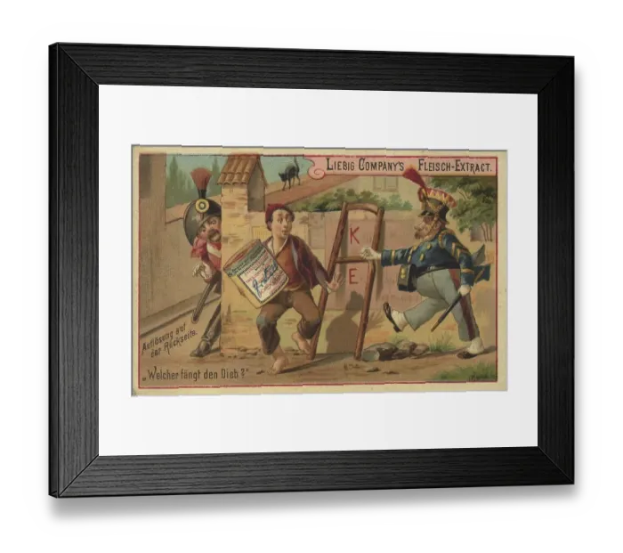 Framed Print : Liebig Picture Series Conundrum Pictures