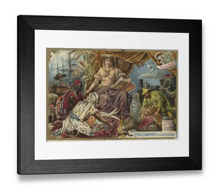 Framed Print : Liebig Picture Series Economics Framed Print : Liebig Picture Series Economics