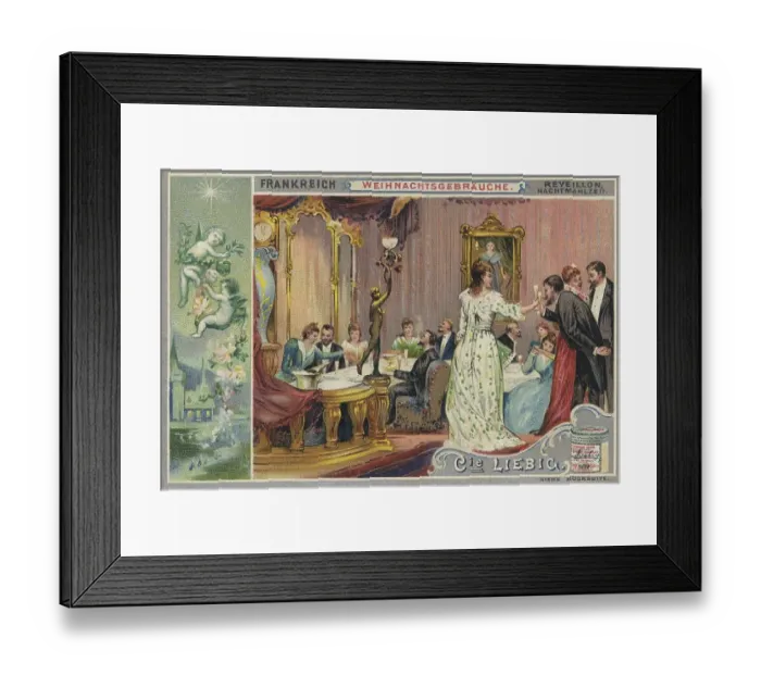 Framed Print : Liebig picture series Christmas traditions