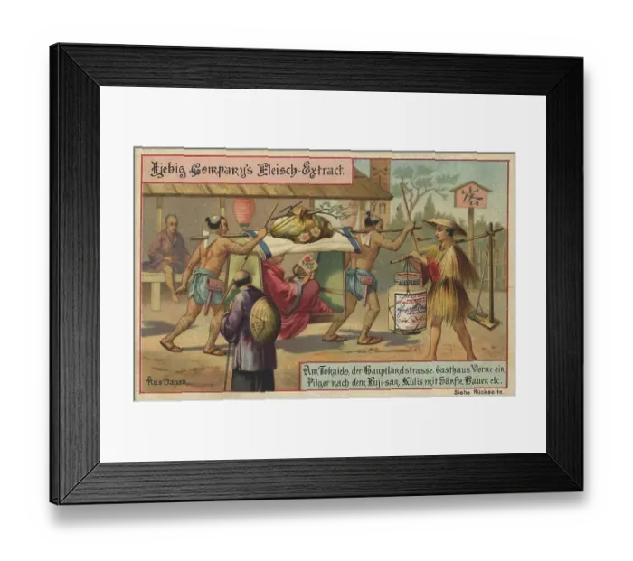 Framed Print : Liebig series of pictures From Japan