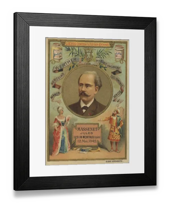 Framed Print : Liebig picture series Composers