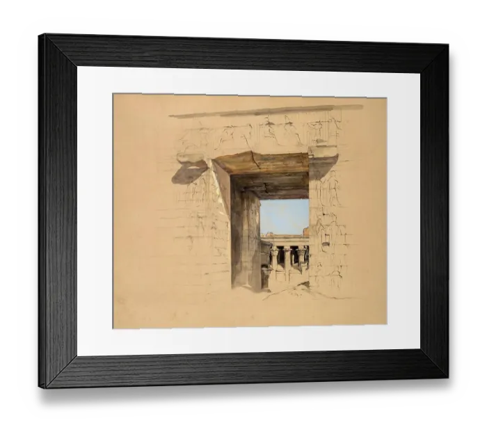 Framed Print : The Temple of Edfu, The Door of the Pylon
