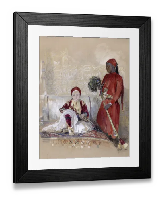 Framed Print : Iskander Bey and his Servant, 1848