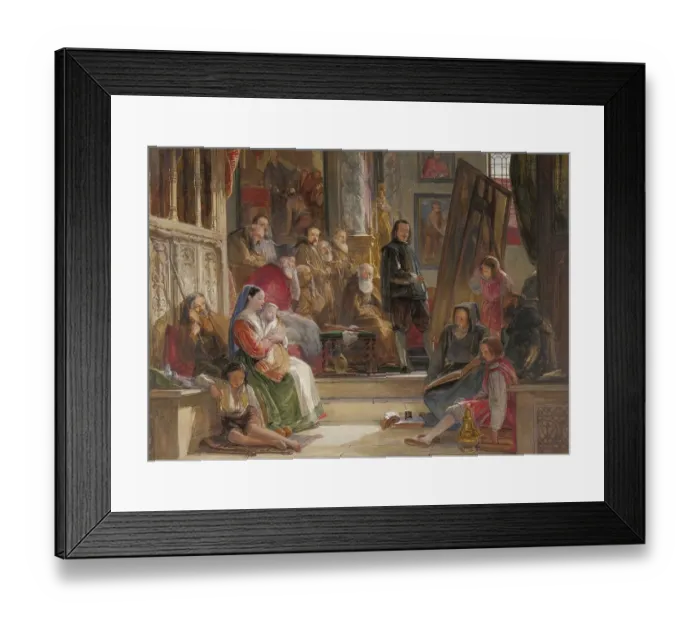 Framed Print : Murillo paints his painting The Virgin in the Franciscan Convent in Seville Framed Print : Murillo paints his painting The Virgin in the Franciscan Convent in Seville