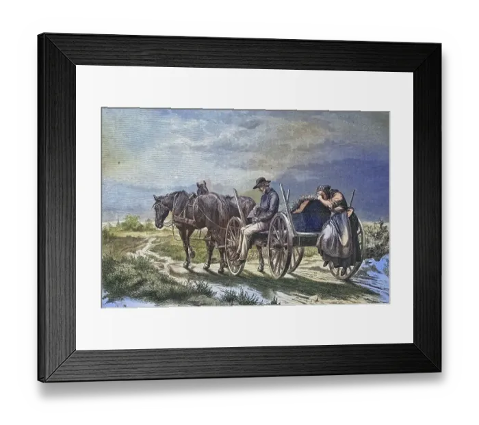 Framed Print : Coffin procession, coffin being brought to the cemetery by carriage Framed Print : Coffin procession, coffin being brought to the cemetery by carriage
