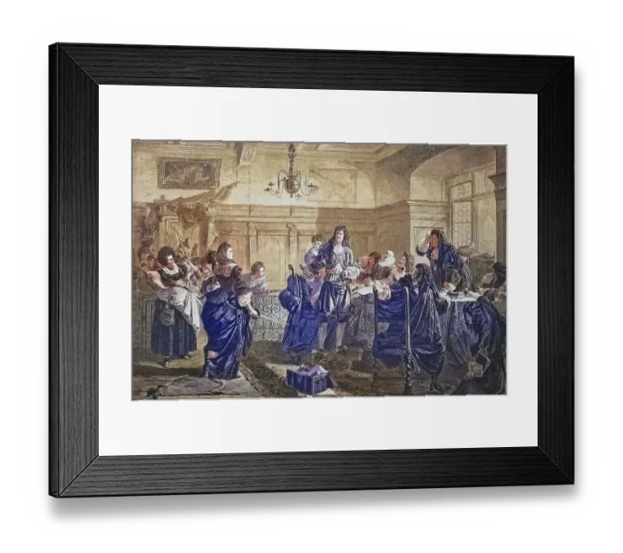 Framed Print : Frau Kuenkelin in front of the Schorndorf council