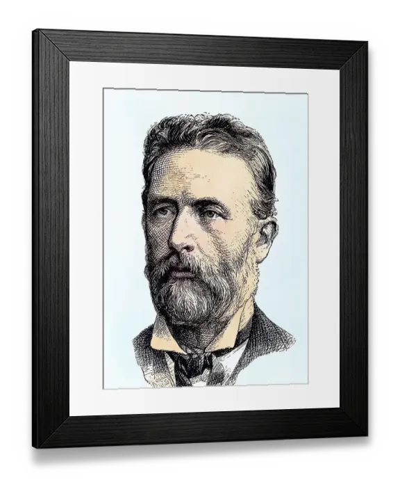 Framed Print : Philipp Wilhelm Adolf Bastian, 1826-1905