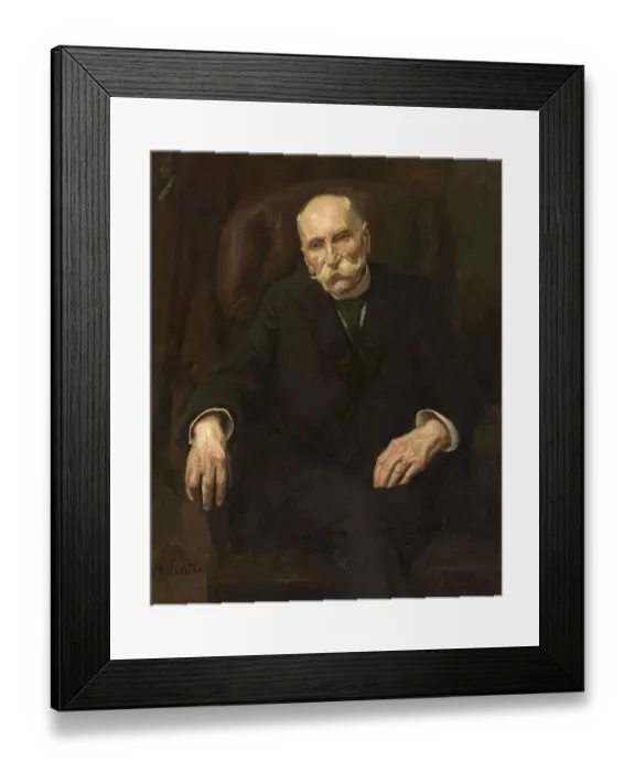 Framed Print : Portrait of Jan Zembrzuski, painting by Stanislaw Lentz (1861-1920)
