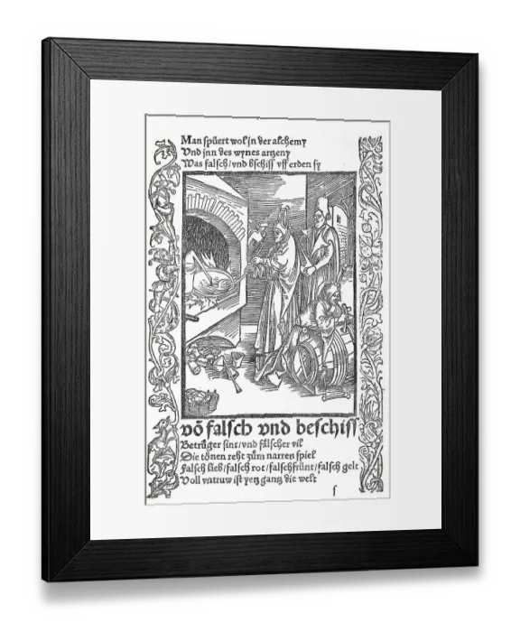 Framed Print : The Ship of Fools by Sebastian Brant