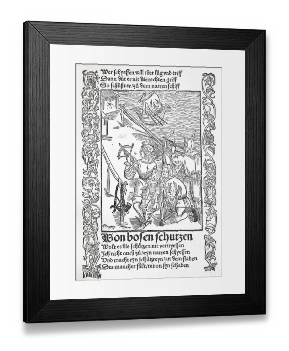Framed Print : The Ship of Fools by Sebastian Brant