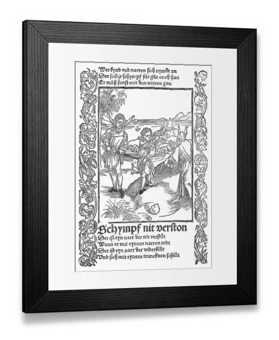 Framed Print : The Ship of Fools by Sebastian Brant