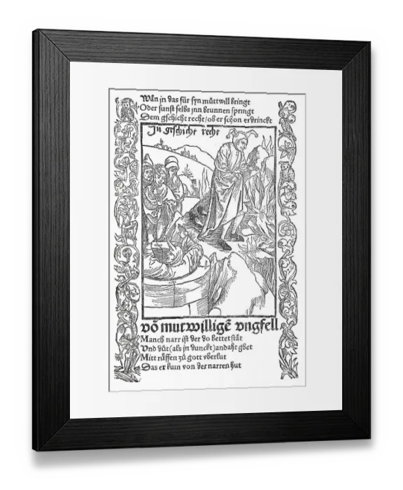 Framed Print : The Ship of Fools by Sebastian Brant