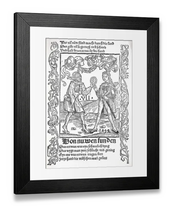 Framed Print : The Ship of Fools by Sebastian Brant