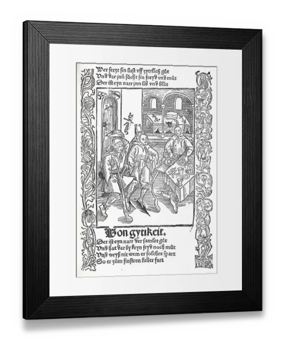Framed Print : The Ship of Fools by Sebastian Brant