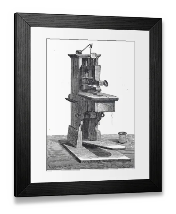Framed Print : Sewing machine by Thimonnier, Barthelemy Thimonnier was the first sewing machine manufacturer