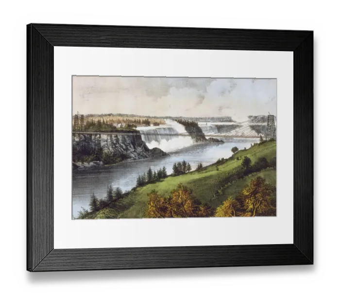 Framed Print : The new suspension bridge over Niagara Falls Framed Print : The new suspension bridge over Niagara Falls