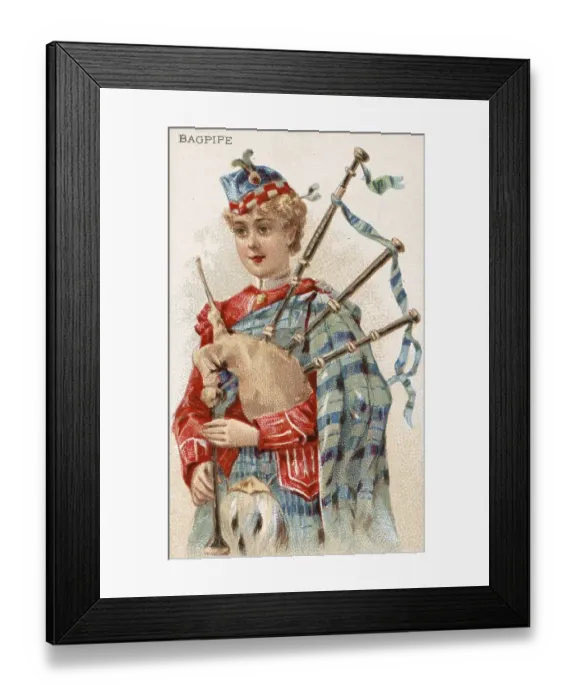 Framed Print : Musical instruments, Woman playing a musical instrument
