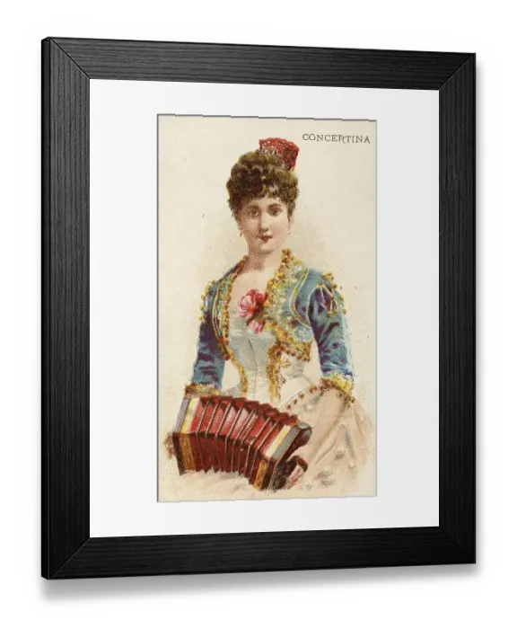 Framed Print : Musical instruments, woman playing a musical instrument Framed Print : Musical instruments, woman playing a musical instrument